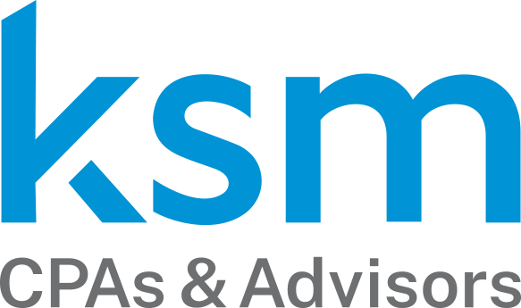ksm logo in light blue