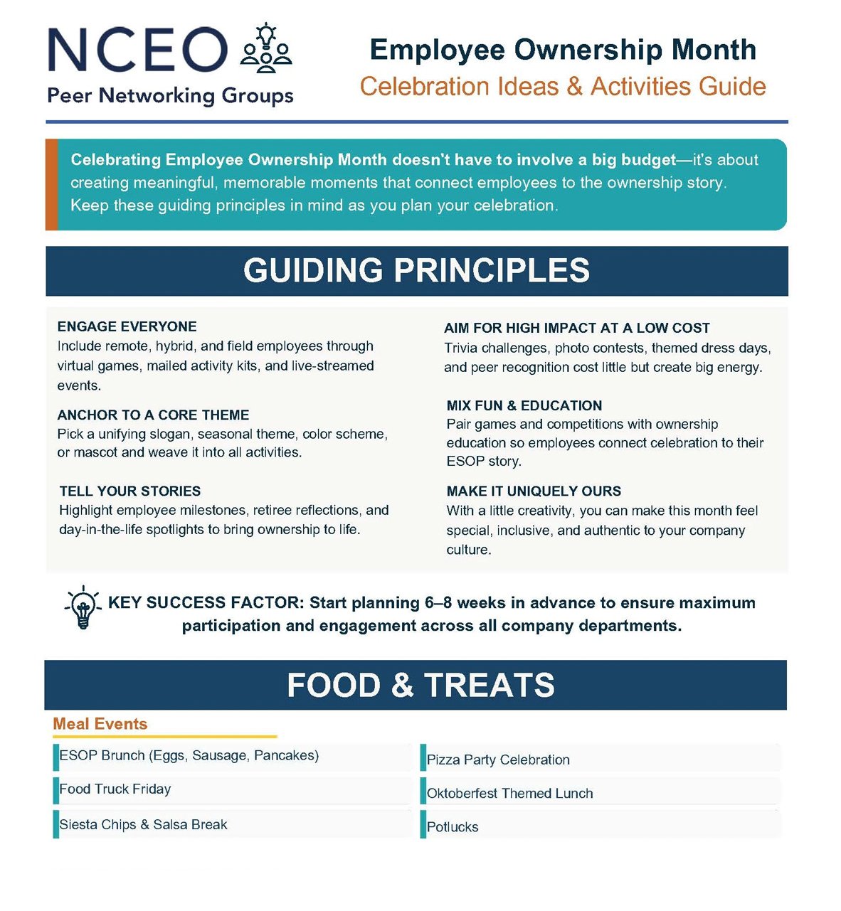 101 Ideas for Celebrating Employee Ownership Month