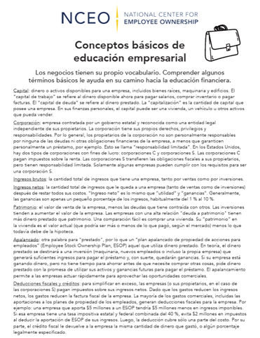 Business Literacy Basics Spanish Screenshot