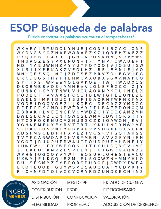ESOP Word Search Spanish Screenshot