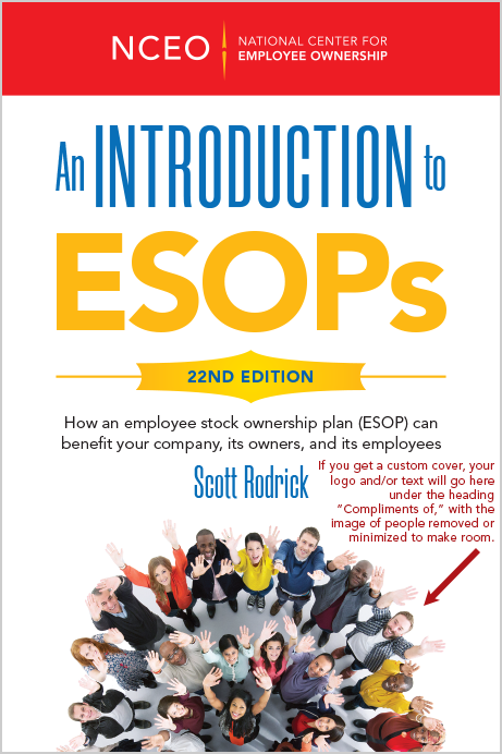 An Introduction to ESOPs, 22nd Ed., showing where the cover can be customized