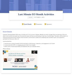 Last-minute EO month activities image